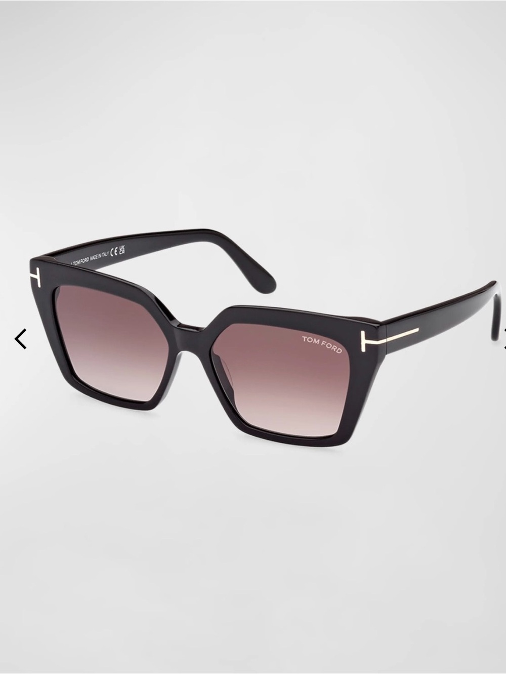Tom Ford Black Square Gradient Women's Sunglasses with Gold Accents - Picture 13 of 14